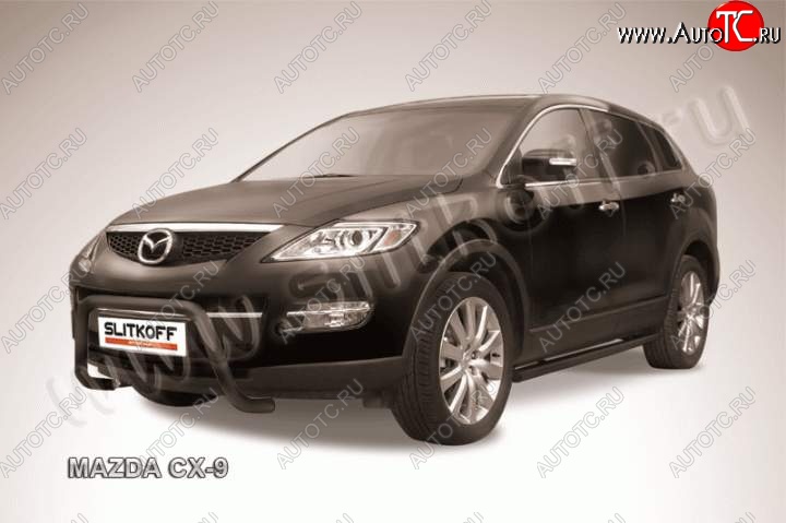 16 899 р. Кенгурятник d57 низкий мини Mazda CX-9 TB дорестайлинг (2007-2009) (Цвет: серебристый)  с доставкой в г. Майкоп