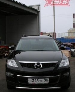 2 384 р. Защита переднего бампера одинарная Souz-96 (d60) Mazda CX-9 TB дорестайлинг (2007-2009)  с доставкой в г. Майкоп. Увеличить фотографию 2