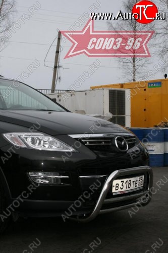13 409 р. Защита переднего бампера (дорестайлинг) Souz-96 (d60) Mazda CX-9 TB дорестайлинг (2007-2009)  с доставкой в г. Майкоп