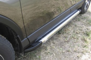 Пороги алюминиевые Slitkoff Mazda CX-5 KE рестайлинг (2015-2017)