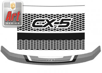 Дефлектор капота CA-Plastiс Mazda CX-5  KF (2016-2025) (Серия Art белая)