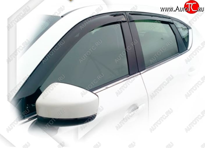 2 099 р. Дефлектора окон CA-Plastic Mazda CX-5 KF (2016-2025) (Classic полупрозрачный, Без хром.молдинга)  с доставкой в г. Майкоп