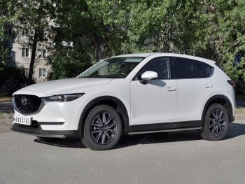 16 649 р. Защита переднего бампера (Ø42 мм, нержавейка) SLITKOFF Mazda CX-5 KF (2016-2025)  с доставкой в г. Майкоп. Увеличить фотографию 3