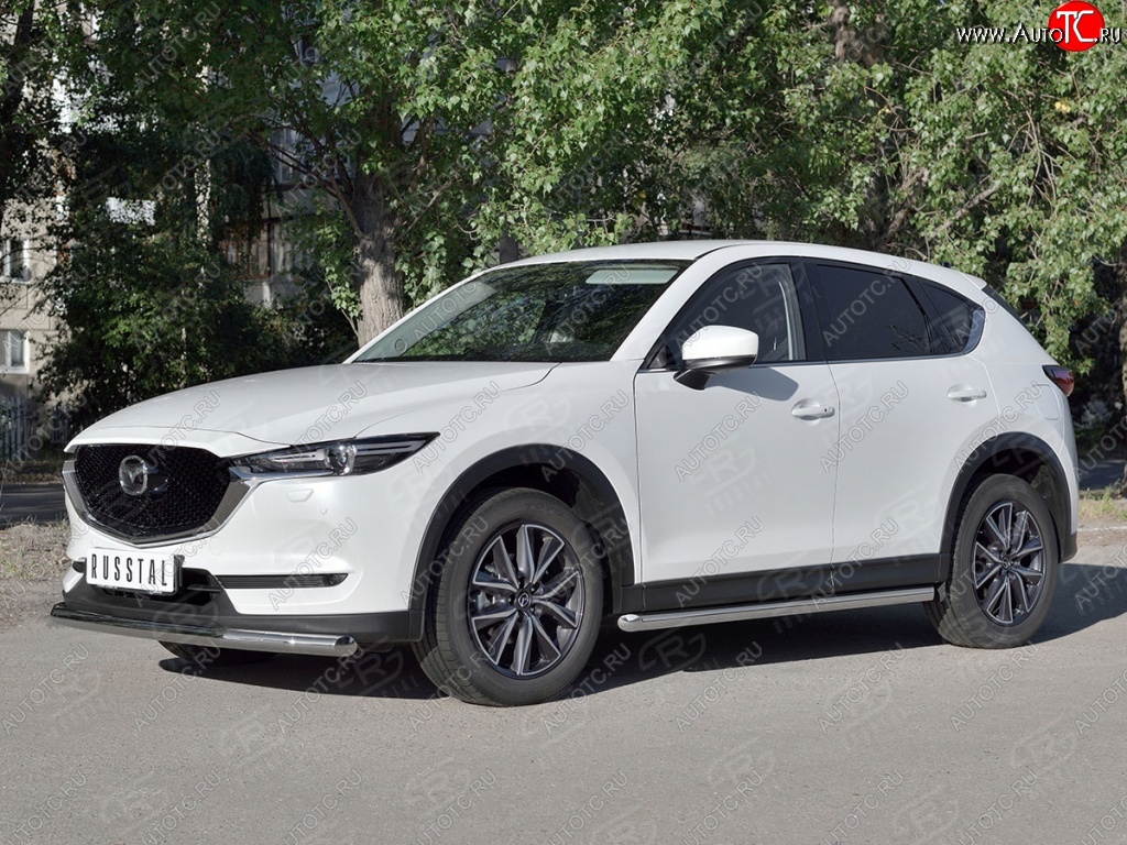16 899 р. Одинарная защита переднего бампера SLITKOFF диаметром 63 мм Mazda CX-5 KF (2016-2025)  с доставкой в г. Майкоп