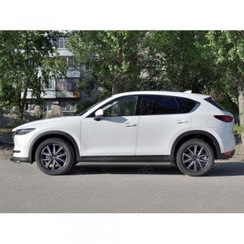 19 999 р. Защита порогов из круглой трубы диаметром 63 мм SLITKOFF v3  Mazda CX-5  KF (2016-2025)  с доставкой в г. Майкоп. Увеличить фотографию 2