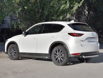 12 349 р. Защита заднего бампера (Ø63 мм дуга, нержавейка) SLITKOFF Mazda CX-5 KF (2016-2025)  с доставкой в г. Майкоп. Увеличить фотографию 4