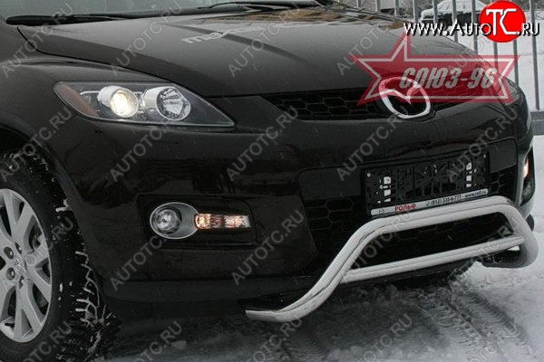 13 409 р. Защита переднего бампера Souz-96 (d60) Mazda CX-7 ER дорестайлинг (2006-2010)  с доставкой в г. Майкоп