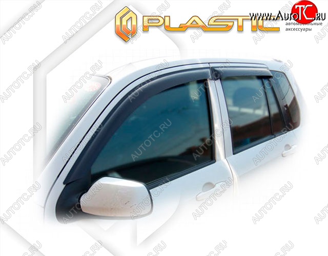 1 999 р. Ветровики дверей CA-Plastik  Mazda Demio  2 DY (2002-2005) дорестайлинг (Classic полупрозрачный, Без хром. молдинга)  с доставкой в г. Майкоп