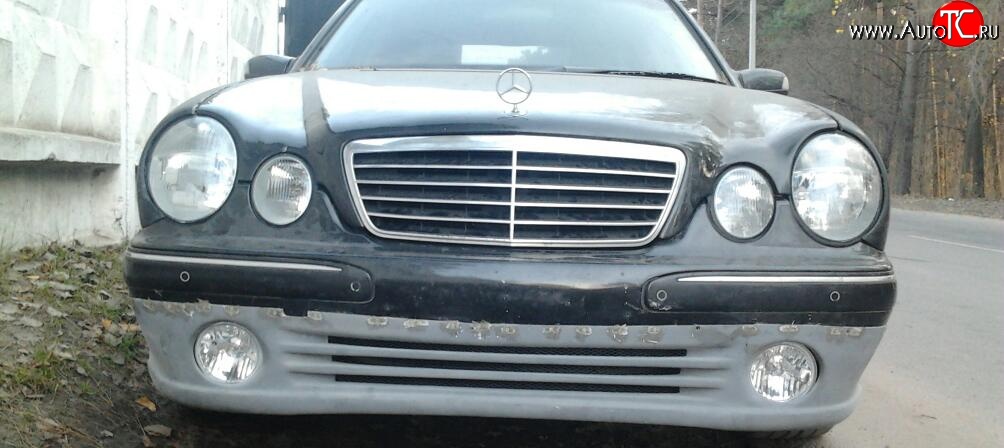 5 199 р. Накладка на передний бампер Sport Mercedes-Benz E-Class W210 дорестайлинг седан (1996-1999)  с доставкой в г. Майкоп