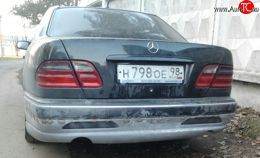 5 199 р. Накладка на задний бампер Sport Mercedes-Benz E-Class W210 дорестайлинг седан (1996-1999)  с доставкой в г. Майкоп