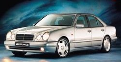 4 499 р. Комплект порогов AMG E45 Mercedes-Benz E-Class W210 дорестайлинг седан (1996-1999) (Неокрашенные)  с доставкой в г. Майкоп. Увеличить фотографию 2