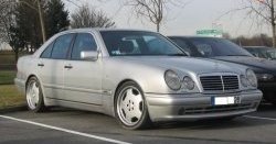 4 499 р. Комплект порогов AMG E45 Mercedes-Benz E-Class W210 дорестайлинг седан (1996-1999) (Неокрашенные)  с доставкой в г. Майкоп. Увеличить фотографию 4