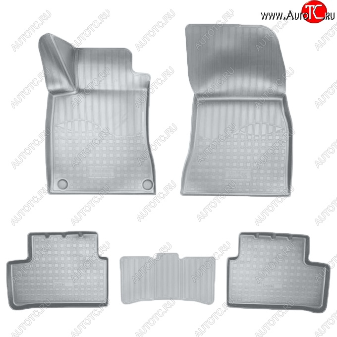 3 369 р. Коврики салонные Noplast (3D)  Mercedes-Benz A class  W177 - CLA class  C118 (Серые)  с доставкой в г. Майкоп