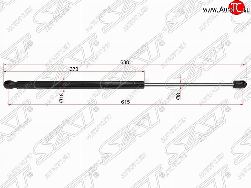 689 р. Правый упор капота SAT (газовый) Mercedes-Benz ML class W166 (2011-2015)  с доставкой в г. Майкоп