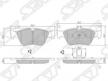 Колодки тормозные передние SAT Mercedes-Benz E-Class W210 седан рестайлинг (1999-2002)