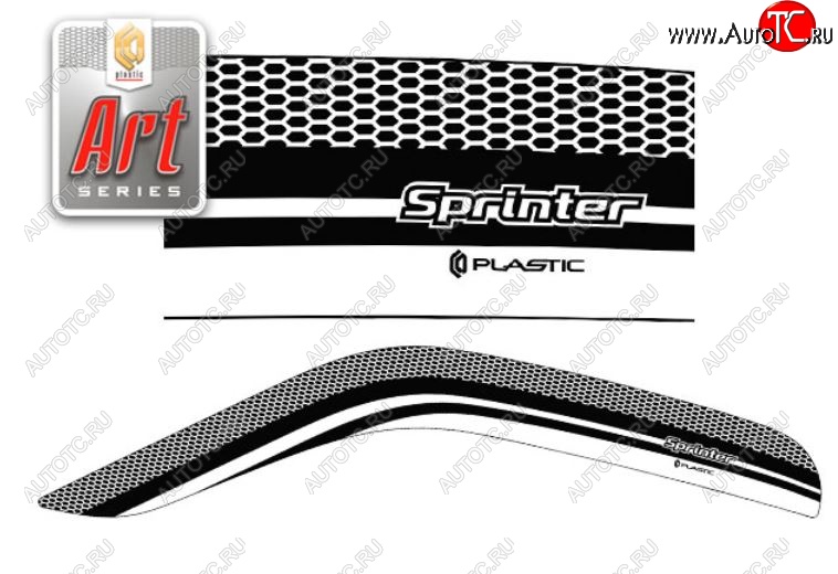2 159 р. Дефлектора окон CA-Plastic  Mercedes-Benz Sprinter  W906 (2006-2013) (Серия Art серебро, Без хром.молдинга)  с доставкой в г. Майкоп