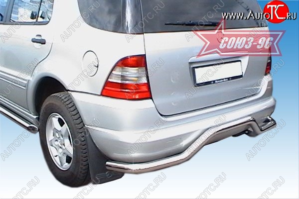 10 259 р. Защита заднего бампера Souz-96 (d60) Mercedes-Benz ML class W163 дорестайлинг (1997-2001)  с доставкой в г. Майкоп