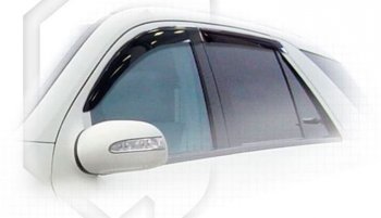 Дефлектора окон CA-Plastiс Mercedes-Benz ML class W164 дорестайлинг (2005-2008) (Classic полупрозрачный, Без хром.молдинга)