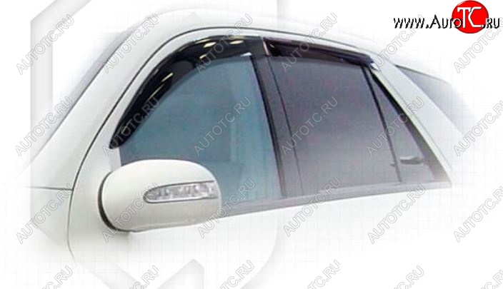 2 099 р. Дефлектора окон CA-Plastiс Mercedes-Benz ML class W164 дорестайлинг (2005-2008) (Classic полупрозрачный, Без хром.молдинга)  с доставкой в г. Майкоп