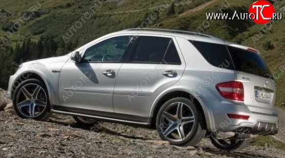 8 449 р. Накладки на колёсные арки CT Mercedes-Benz ML class W164 дорестайлинг (2005-2008) (Неокрашенные)  с доставкой в г. Майкоп