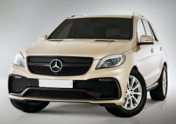 33 799 р. Передний бампер Yurol  Mercedes-Benz ML class  W166 (2011-2015) (Неокрашенный)  с доставкой в г. Майкоп. Увеличить фотографию 2