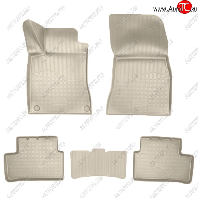 3 369 р. Коврики салонные Noplast (3D)  Mercedes-Benz A class  W177 - CLA class  C118 (Бежевые)  с доставкой в г. Майкоп
