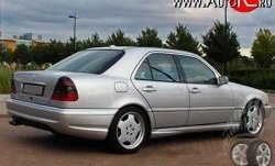 8 299 р. Пороги накладки AMG Mercedes-Benz C-Class W202 дорестайлинг седан (1993-1997) (Неокрашенные)  с доставкой в г. Майкоп. Увеличить фотографию 2