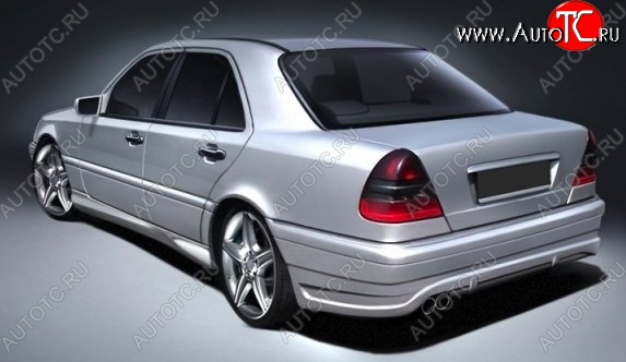 5 499 р. Пороги накладки CT Mercedes-Benz C-Class W202 дорестайлинг седан (1993-1997) (Неокрашенные)  с доставкой в г. Майкоп