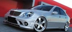 9 049 р. Пороги накладки AMG Style Mercedes-Benz C-Class W203 дорестайлинг седан (2000-2004) (Неокрашенные)  с доставкой в г. Майкоп. Увеличить фотографию 3