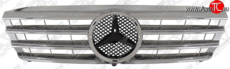 5 349 р. Решётка радиатора SAT (SPORT, с местом под эмблему) Mercedes-Benz C-Class W203 дорестайлинг седан (2000-2004) (Неокрашенная)  с доставкой в г. Майкоп