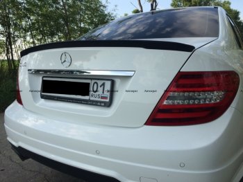 3 399 р. Лип спойлер АВТОКРАТ Mercedes-Benz C-Class W204 дорестайлинг седан (2007-2011) (Неокрашенный)  с доставкой в г. Майкоп. Увеличить фотографию 2