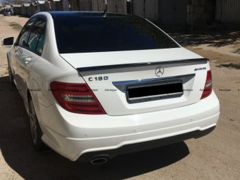 3 399 р. Лип спойлер АВТОКРАТ AMG Mercedes-Benz C-Class W204 дорестайлинг седан (2007-2011) (Неокрашенный)  с доставкой в г. Майкоп. Увеличить фотографию 4