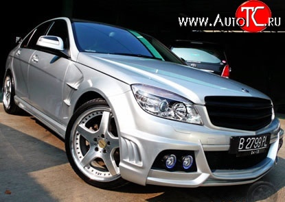 19 949 р. Передний бампер WALD Mercedes-Benz C-Class W204 дорестайлинг седан (2007-2011) (Неокрашенный)  с доставкой в г. Майкоп