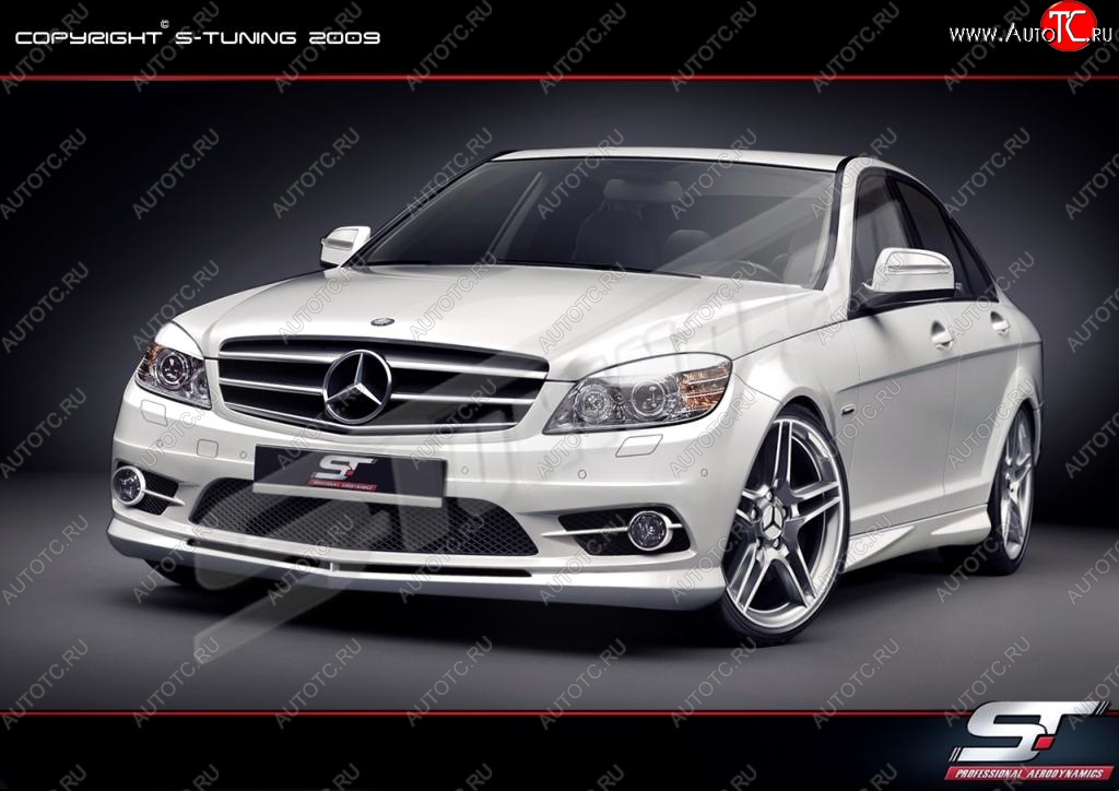 25 899 р. Передний бампер Wild Mercedes-Benz C-Class W204 дорестайлинг седан (2007-2011)  с доставкой в г. Майкоп