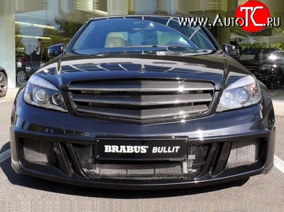 8 149 р. Радиаторная решётка Brabus Bullit Mercedes-Benz C-Class W204 дорестайлинг седан (2007-2011) (Неокрашенная)  с доставкой в г. Майкоп