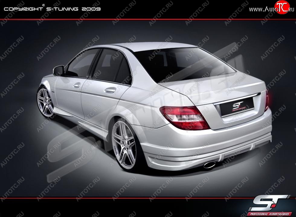 25 899 р. Задний бампер Wild Mercedes-Benz C-Class W204 дорестайлинг седан (2007-2011)  с доставкой в г. Майкоп