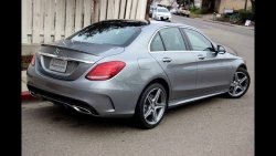 5 249 р. Лип спойлер C63 AMG Mercedes-Benz C-Class W205 дорестайлинг седан (2015-2018) (Неокрашенный)  с доставкой в г. Майкоп. Увеличить фотографию 2