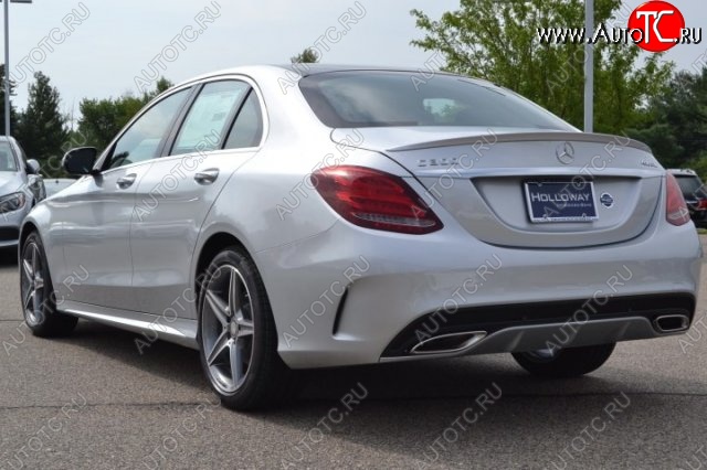 5 249 р. Лип спойлер C63 AMG Mercedes-Benz C-Class W205 дорестайлинг седан (2015-2018) (Неокрашенный)  с доставкой в г. Майкоп