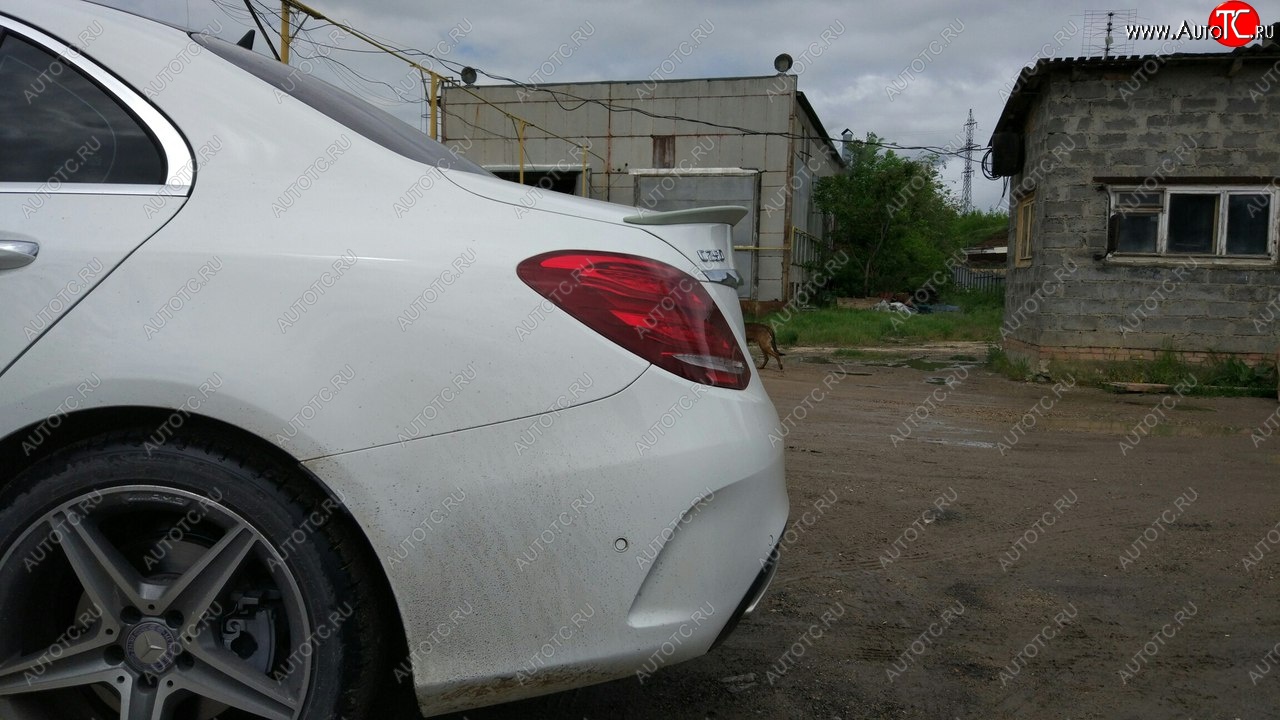 3 399 р. Лип спойлер АВТОКРАТ  Mercedes-Benz C-Class  W205 (2015-2018) дорестайлинг седан (Неокрашенный)  с доставкой в г. Майкоп