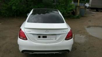 3 399 р. Лип спойлер АВТОКРАТ  Mercedes-Benz C-Class  W205 (2015-2018) дорестайлинг седан (Неокрашенный)  с доставкой в г. Майкоп. Увеличить фотографию 2