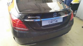 3 399 р. Лип спойлер АВТОКРАТ  Mercedes-Benz C-Class  W205 (2015-2018) дорестайлинг седан (Неокрашенный)  с доставкой в г. Майкоп. Увеличить фотографию 4