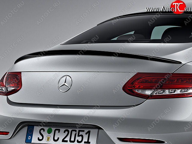 3 999 р. Спойлер багажника AMG Mercedes-Benz C-Class W205 дорестайлинг седан (2015-2018) (Неокрашенный)  с доставкой в г. Майкоп