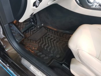 2 049 р. Комплект ковриков в салон Aileron 3D (с подпятником) Mercedes-Benz C-Class W205 дорестайлинг седан (2015-2018)  с доставкой в г. Майкоп. Увеличить фотографию 8