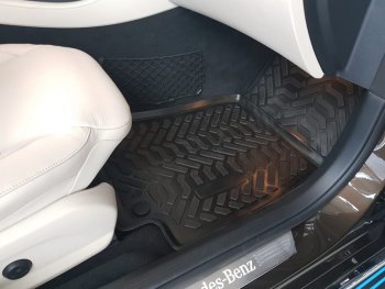 2 049 р. Комплект ковриков в салон Aileron 3D (с подпятником) Mercedes-Benz C-Class W205 дорестайлинг седан (2015-2018)  с доставкой в г. Майкоп. Увеличить фотографию 4