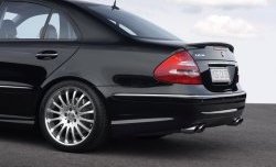 11 399 р. Накладка Carlsson на задний бампер Mercedes-Benz E-Class W211 дорестайлинг седан (2002-2006) (Неокрашенная)  с доставкой в г. Майкоп. Увеличить фотографию 5