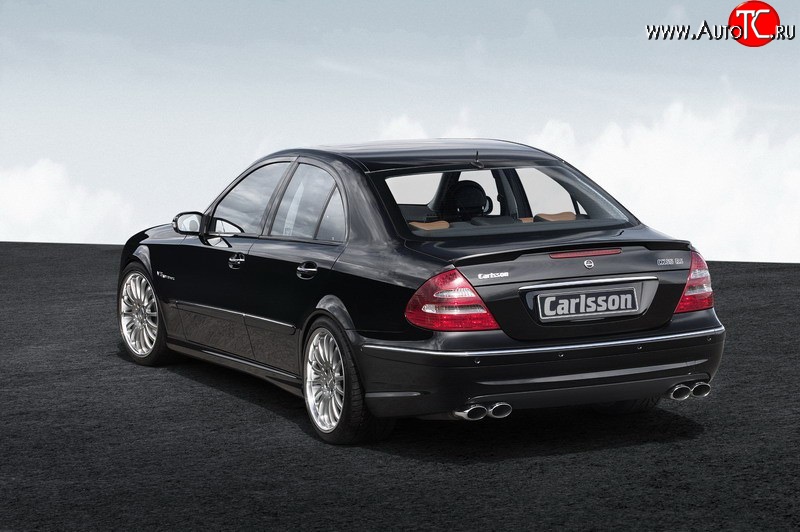 11 399 р. Накладка Carlsson на задний бампер Mercedes-Benz E-Class W211 дорестайлинг седан (2002-2006) (Неокрашенная)  с доставкой в г. Майкоп
