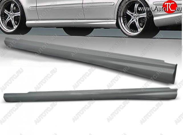 16 899 р. Пороги накладки AMG-Style Mercedes-Benz E-Class W211 дорестайлинг седан (2002-2006) (Неокрашенные)  с доставкой в г. Майкоп