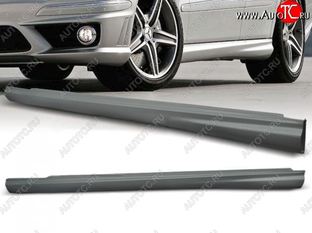 20 649 р. Пороги накладки E63 Style Mercedes-Benz E-Class W211 дорестайлинг седан (2002-2006) (Неокрашенные)  с доставкой в г. Майкоп