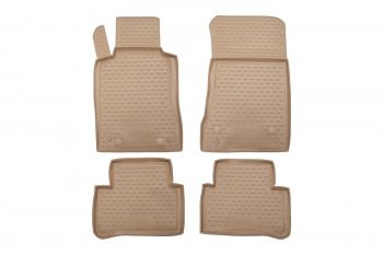 Коврики в салон Element 4 шт. (полиуретан) Mercedes-Benz CLS class C219 (2004-2011) (Бежевые)