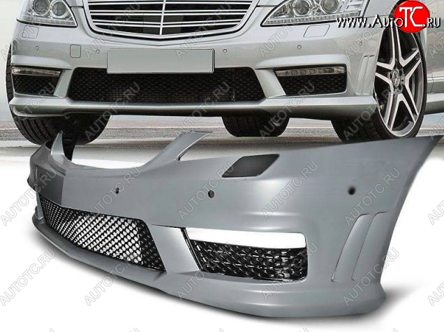 54 899 р. Передний бампер AMG Style Mercedes-Benz S class W221 (2006-2013) (Неокрашенный)  с доставкой в г. Майкоп